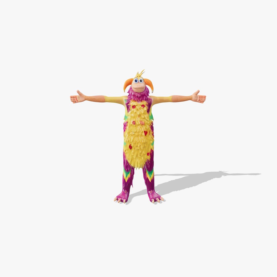 Colorful Furry Monster Character model pack